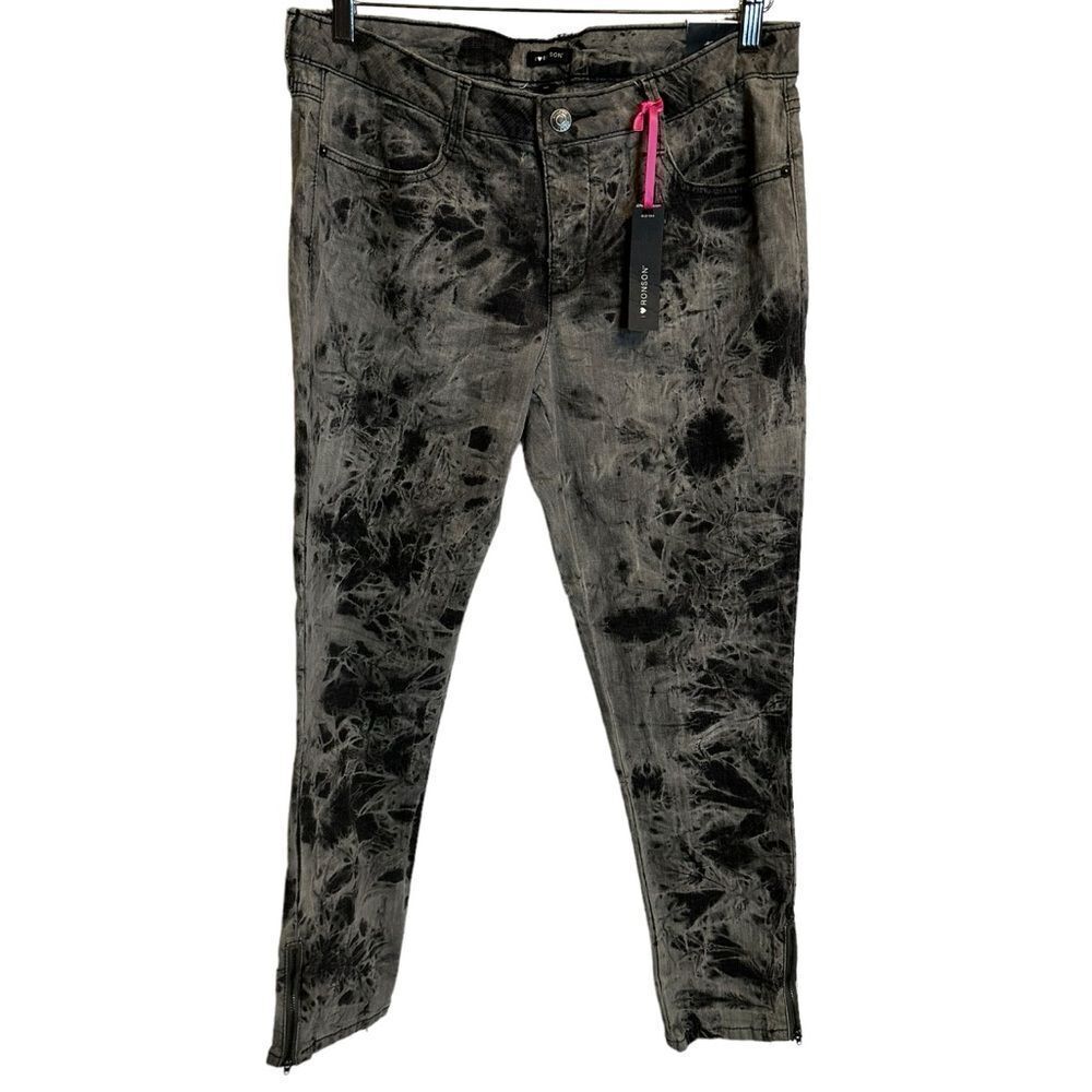 NWT I Heart Ronson Black and White Tie Dye Jeans size 10